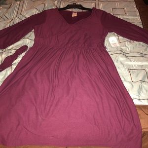 Maroon wrap dress